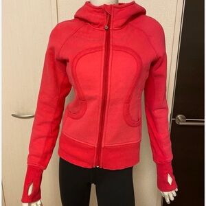 Lululemon Red Hooded Zip-Up Jacket
